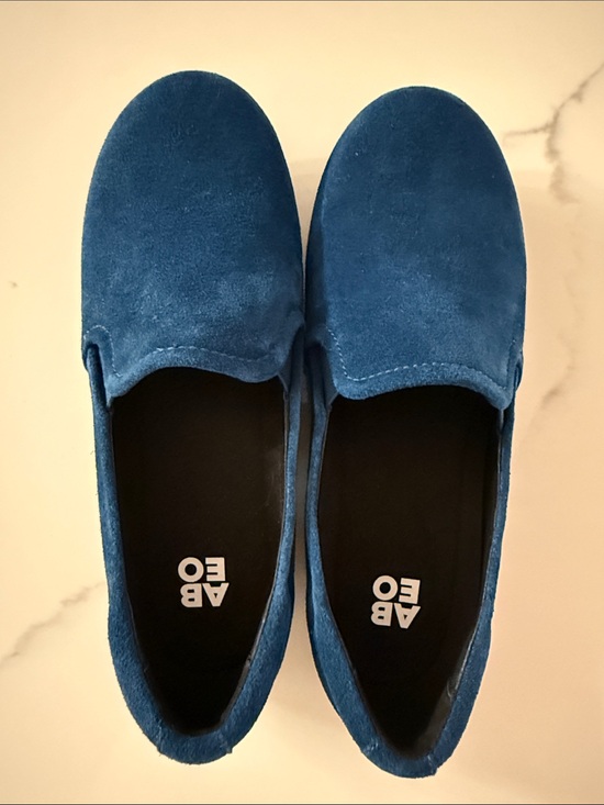 Abeo Shoes - ABEO - Blue Suede Slip-On Loafers